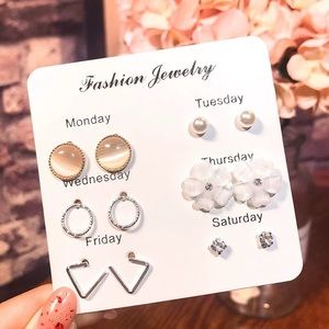 6 pieces / selected earring set